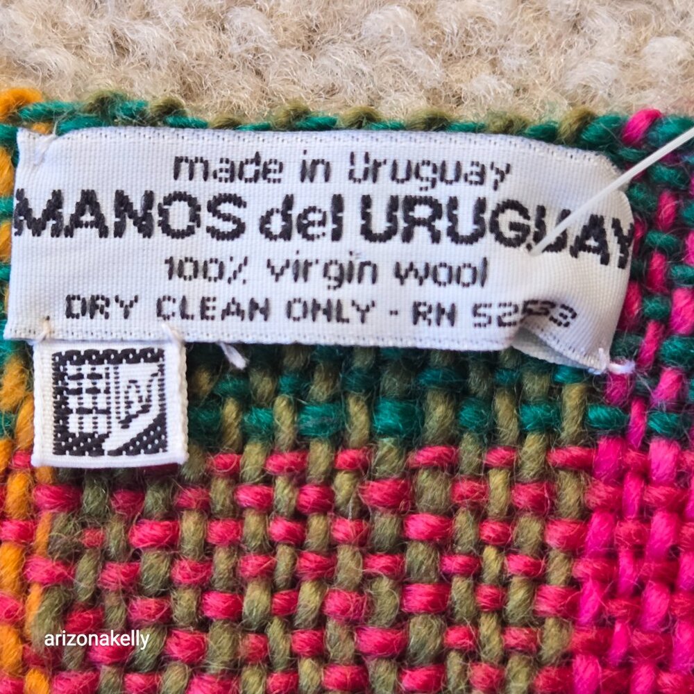 NWT Wool Scarf Hand-Loomed Artisan Fair Trade Uraguay Colorful - Picture 5 of 15